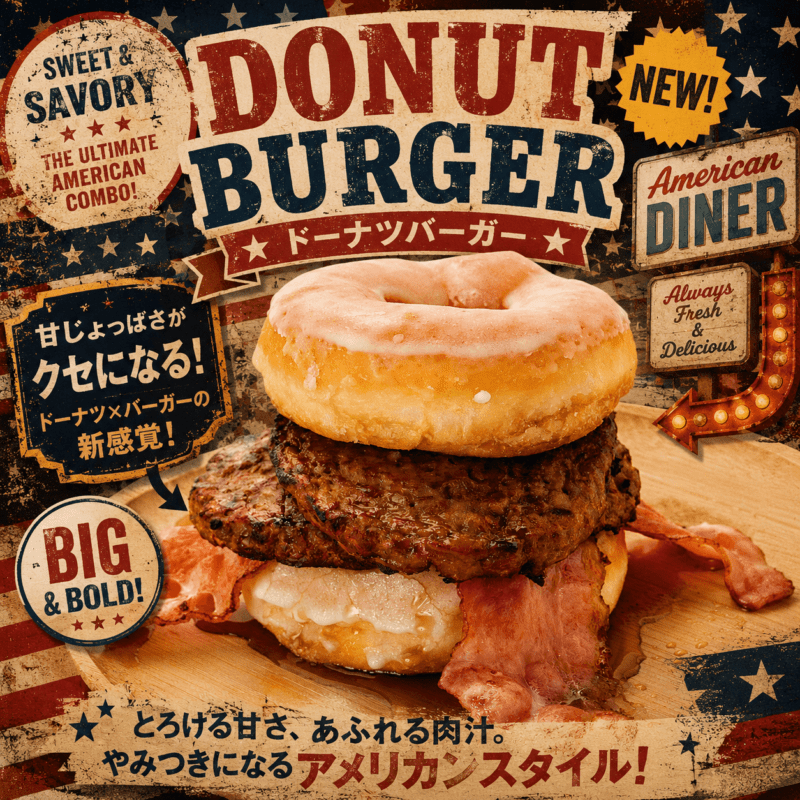 ドーナツバーガー | 一宮でピザ・ハンバーガーのテイクアウトと